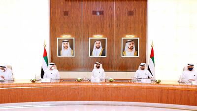 Sheikh Mohammed held the first Cabinet meeting since Sheikh Mohamed was elected President.