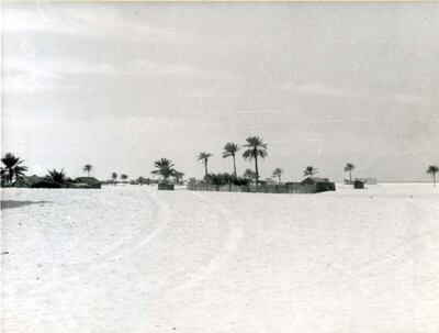 The town of Abu Dhabi, 1953. BP Archives