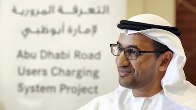Ibrahim Sarhan Al Hamoudi, acting executive director, surface transport sector at The Department of Transport in Abu Dhabi, speaks about the new road toll system. Chris Whiteoak / The National