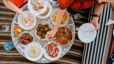 A traditional lunch served on the low-slung couches and tables on the deck of the 'Adelaide'.