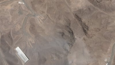 A satellite image of Fordow, Iran, after the US struck the underground nuclear plant. Reuters