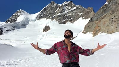 Ranveer Singh danced to one of Shah Rukh Khan's songs while on holiday in Switzerland – the video has gone viral on social media. Courtesy @RanveerOfficial via Twitter