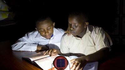 Villagers in Africa and India use solar-rechargeable LED lanterns manufactured and distributed by d.light, a company that has been selected by the Expo Live project, which is part of Dubai’s Expo 2020 bid. Courtesy: d.light