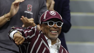 Spike Lee during the match between Ajla Tomlijanovic and Serena Williams. AFP