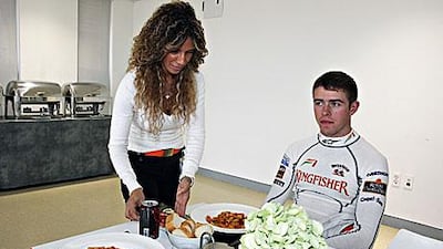 Pasta is a common meal for Force India driver Paul di Resta.