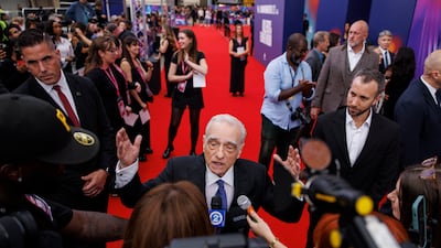 US director Martin Scorsese arrives for the premiere of his movie 'Killers of the Flower Moon' at Curzon Mayfair, London. EPA