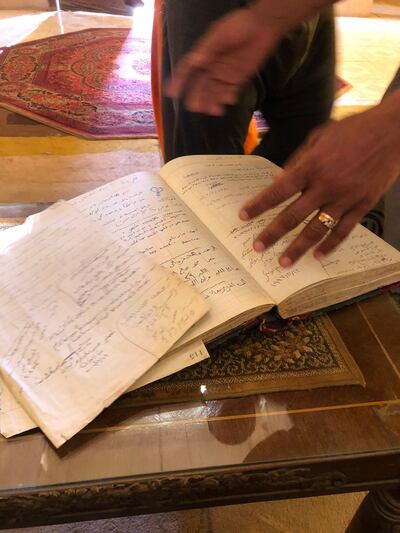 A guests book shows that visitor numbers to the site have dwindled in recent years. Courtesy Adam Baron