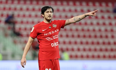 Iranian footballer Sardar Azmoun is a key player for Shabab Al Ahli. Chris Whiteoak / The National