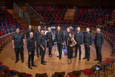 Naseer Shamma and Bait Al Oud graduates at Arabic Music Days in Berlin, Germany. Photo: Peter Adamik