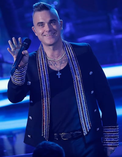 British singer Robbie Williams will perform at The Pointe in Dubai in January. EPA