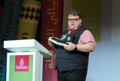 Craig Glenday addressing the audience at the recent Emirates Airline Festival of Literature