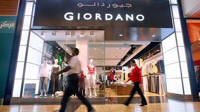 Giordano opened an online store in April for the Middle East to complement its stores. Randi Sokoloff / The National