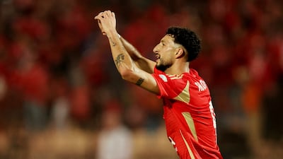 Al Ahly's Wessam Ali celebrates after scoring their first goal against Al Ain. Reuters