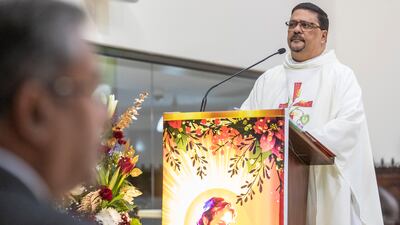 Christmas Day church services at St Mary’s Catholic church. Antonie Robertson / The National