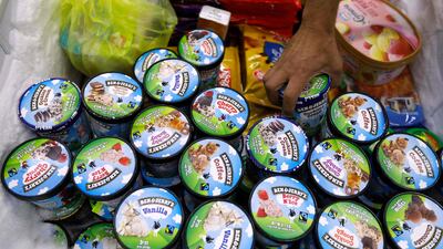 Ice cream maker Ben and Jerry's made a rare corporate statement about Israel and the US in relation to Gaza. AFP