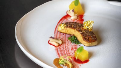 Foie gras at The Grill, Marriott Hotel Al Forsan