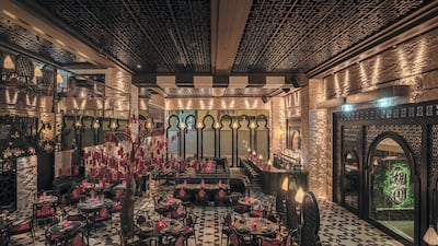 The interiors of Hutong have been inspired by the Silk Road. Photo: Hutong Dubai