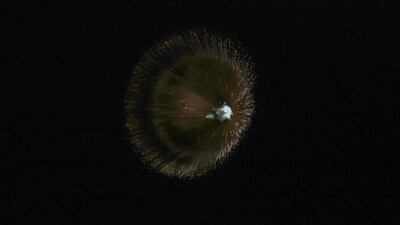 An Iranian missile is intercepted over Israel, as the war escalates in the Middle East. Reuters