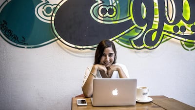 Nicole Abi-Esber at the Urbanista Cafe in the Gemmayze district of Beirut, Lebanon. Bryan Denton For The National