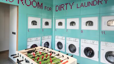 Even the laundrette has games to help pass the time.