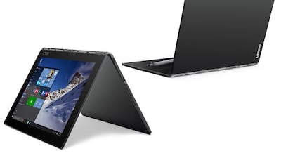 Lenovo’s new Yoga Book 2-in-1 tablet/laptop sells for Dh2,199 in the UAE. Courtesy Lenovo