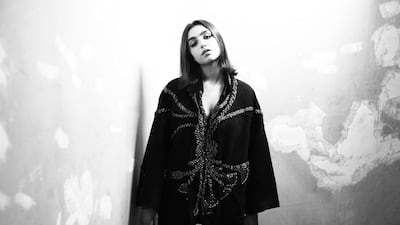 All the clothes are made from repurposed fabrics – from ruffles cut up from old curtains and her grandfather’s shirts to a 100-year-old lace blouse and sequinned dresses from the 1980s – to piece together her creations Photos Tamara Saade