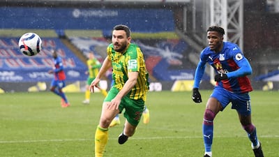 West Bromwich Albion's English Robert Snodgrass and Crystal Palace's striker Wilfried Zaha. AFP