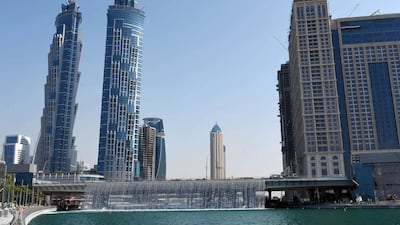 A view of the Dubai Water Canal, which links the city's business hub to the Gulf AFP / Media office of Sheikh Mohammed bin Rashid Al Maktoum