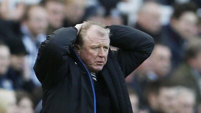 Newcastle United manager Steve McClaren observes his side against Bournemouth on Saturday during their Premier League match. Lee Smith / Action Images / Reuters / March 5, 2016