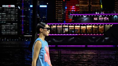 Shanghai's Oriental Pearl Tower was used as a backdrop for the show