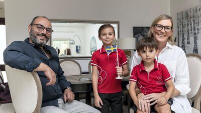 The Mahfouz family are planning to go home to Sweden this summer to spend time with family and friends. Antonie Robertson / The National