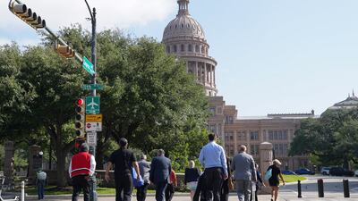 The Texas state capitol building in Austin.