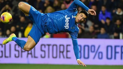 Ronaldo tries a spectacular move. Getty
