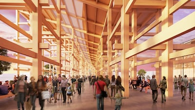 The wooden ring roof will be in the central area and connect with hundreds of pavilions constructed by countries and companies. Photo: Japan Association for the 2025 World Exposition