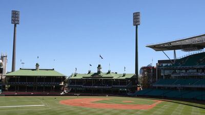 A general view of Sydney Cricket Ground, temporarily turned into a baseball diamond. Rick Rycroft / AP