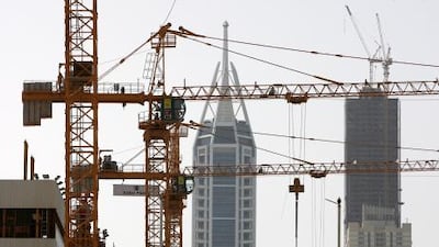 ??The UAE's total spending on construction contracts was 4 per cent higher last year than the Saudi total. Pawan Singh / The National