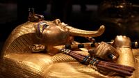 The golden coffin of Tutankhamun on display at the Grand Egyptian Museum. Reuters