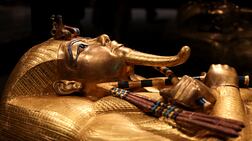 The golden coffin of Tutankhamun on display at the Grand Egyptian Museum. Reuters