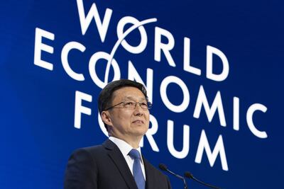 Han Zheng, Vice Premier of China, spoke of the importance of a “open and inclusive global economy” and “making the global market pie bigger”. EPA