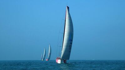 Team SCA shown at the start of Leg 3 on Saturday to the Volvo Ocean Race from Abu Dhabi to Sanya, China. Photo Courtesy / Volvo Ocean Race / Getty Images