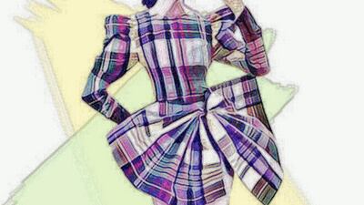 A sketch by designer Mariam Yeya for Mrs Keepa