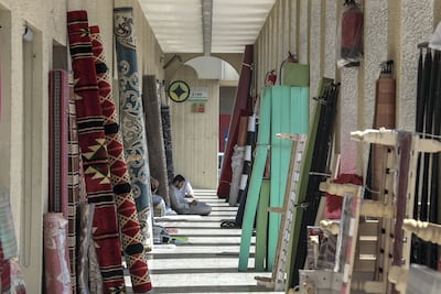 Abu Dhabi's long-standing Carpet Souk, pictured in 2018. Victor Besa / The National