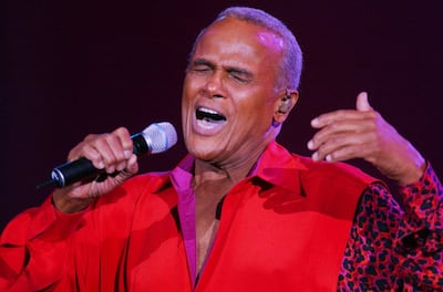 Harry Belafonte starts his world tour in Frankfurt, Germany, in March 2003. EPA