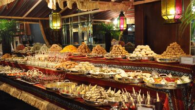 The Iftar selection at the Sheraton, Abu Dhabi.