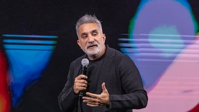 Bassem Youssef at the Bridge Summit in Abu Dhabi. Antonie Robertson / The National
