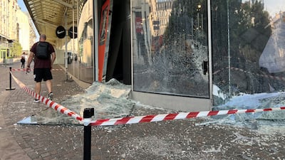 The Nike store in Paris that was vandalised during a night of clashes between protesters and police, following the killing of Nahel, a 17-year-old teenager, by a French officer in Nanterre. Reuters
