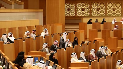 The Federal National Council debates on Wadeema's Law - now officially called the Child Rights law, adding new clauses to the country's first child protection regulation. Fatima Al Marzooqi / The National