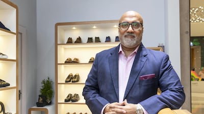 Nilesh Karani, managing director of King’s Traders, steered his 50-year-old family business towards hand-crafted and custom-made shoes in 2017. Antonie Robertson / The National