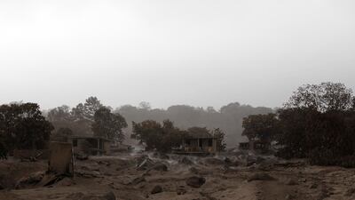 A view of an area affected by the eruption of the Fuego volcano at El Rodeo in Escuintla. REUTERS/Carlos Jasso