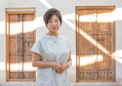 Curator Yuko Hasegawa, the artistic director of the Museum of Contemporary Art in Tokyo at Sharjapan, Bait Al Shamsi, Sharjah. Leslie Pableo / The National
